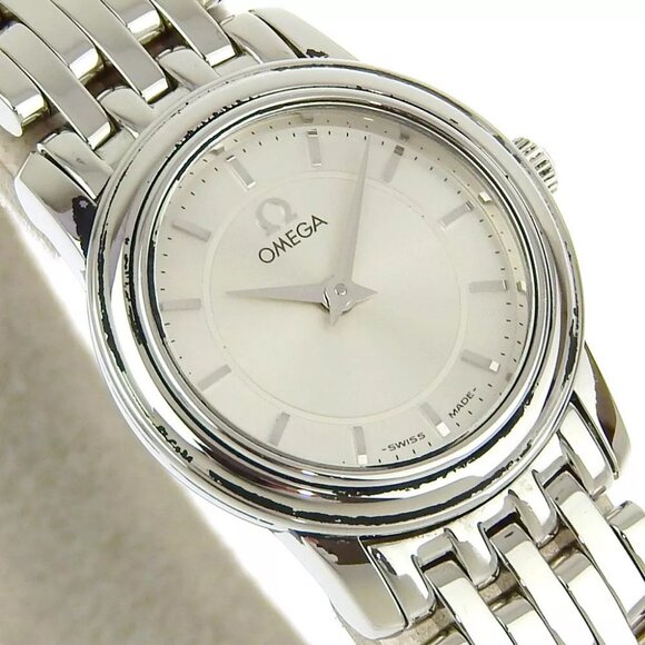 OMEGA De ville Watches SilverDial Stainless Steel Quartz Analog